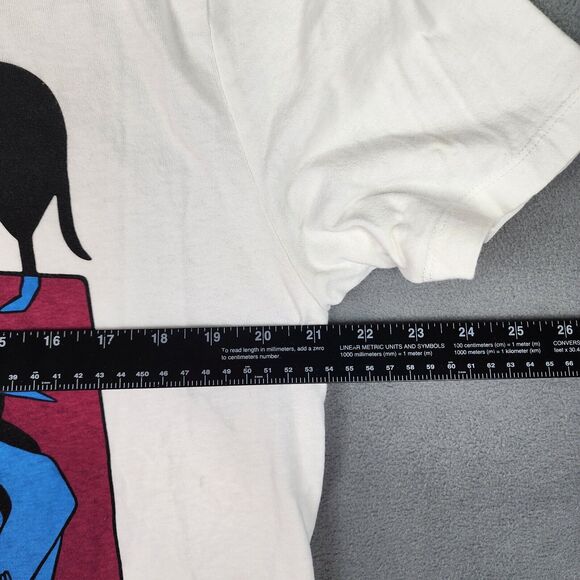 By Parra T-Shirt Accept Cat Lady Men's Size Medium White Short Sleeve Designer - Picture 7 of 8